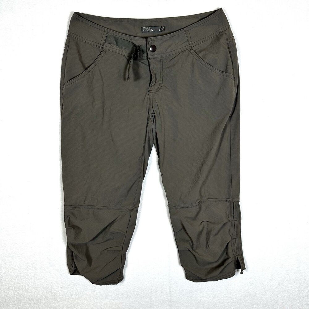 Prana Jasmine Knickers Cropped Capri Pants Army Green Size 4